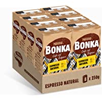 Bonka Café Tostado Molido Espresso Natural- 250 g - 8 Paquetes
